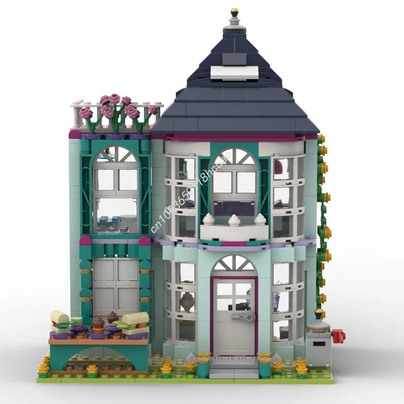 

633 детали MOC ANDREA HOME: Геометрический конструктор, развивающий подарок на Рождество, идеально подходит для детских праздников