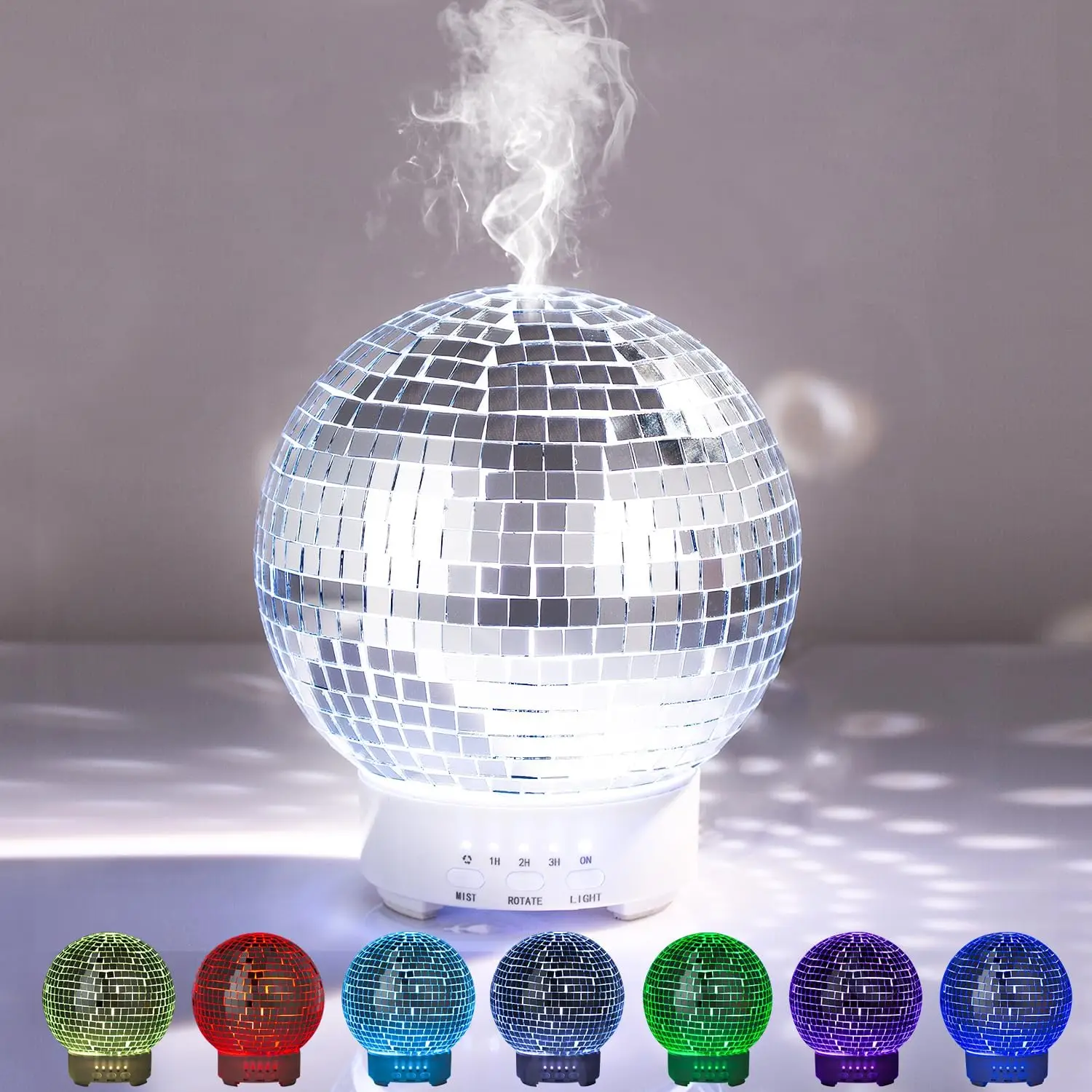 

2026 New Upgrade Color Changing Rotating Ball Diffuser Original Disco Essential Oil Diffuser With Whisper Quiet Operation
