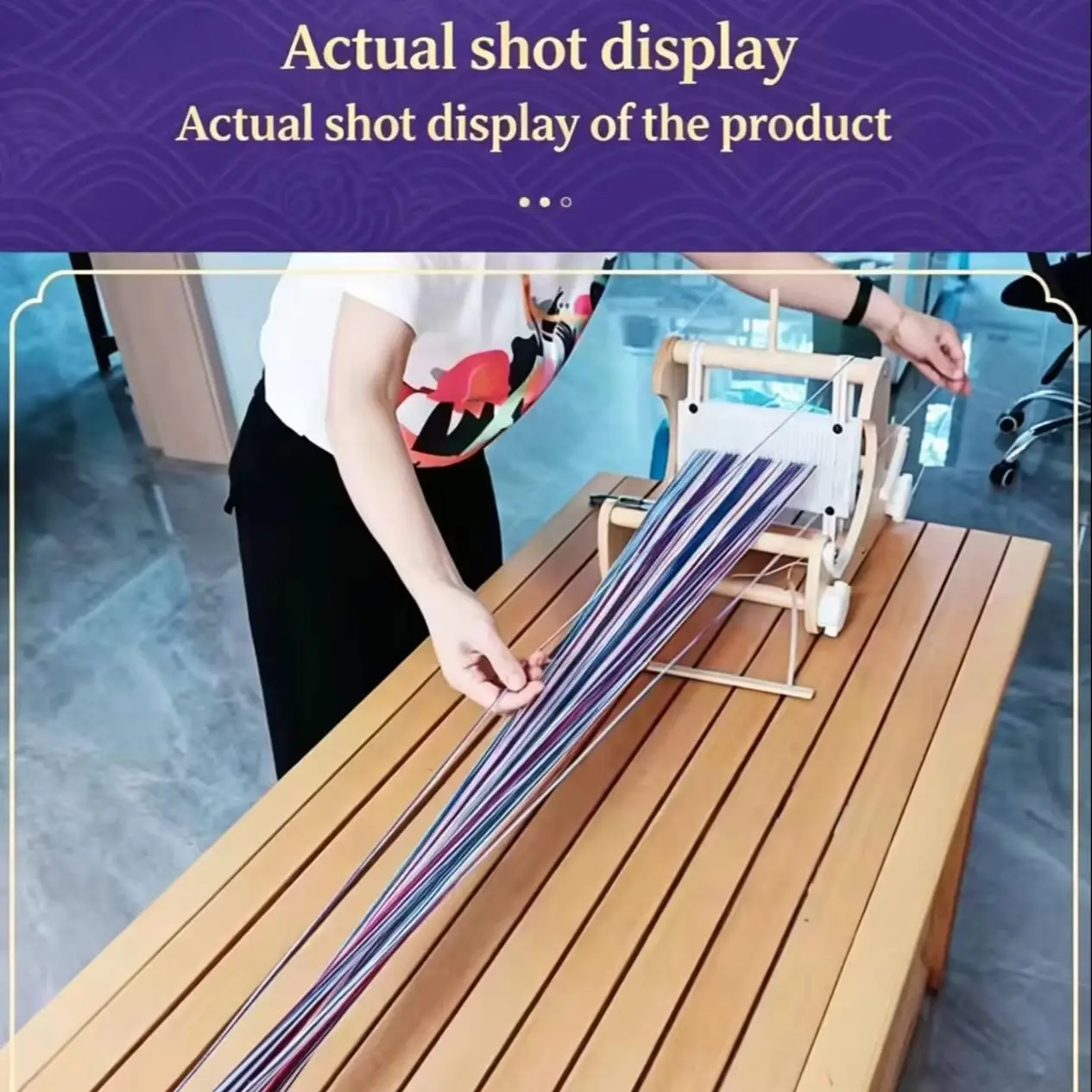 

Мини-ткацкий станок для домашнего использования, из массива дерева, для рукоделия, ручного плетения, творчества, высококачественный, из березы, экологичный и долговечный