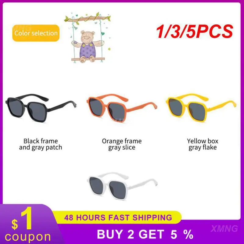 1/3/5PCS Full Frame Fashionable Childrens Sunglasses Fashion Personality Glasses 4 Options Uv Resistant Round Glasses