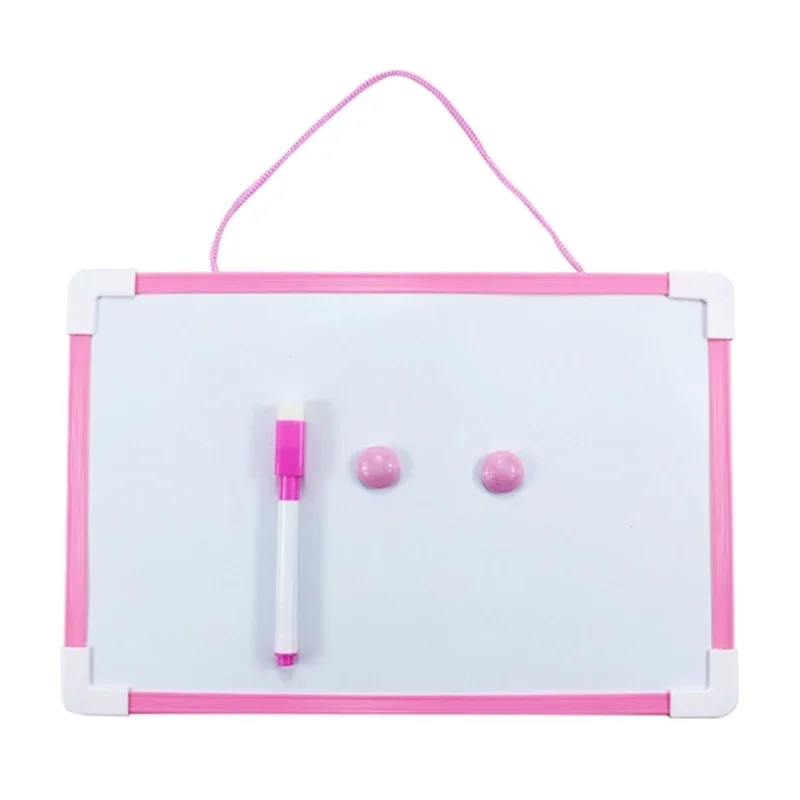 Magnetic Whiteboard with Marker and Magnets Set, Double-Sided Erasable Whiteboard Kids Drawing Board Hanging Memo Board