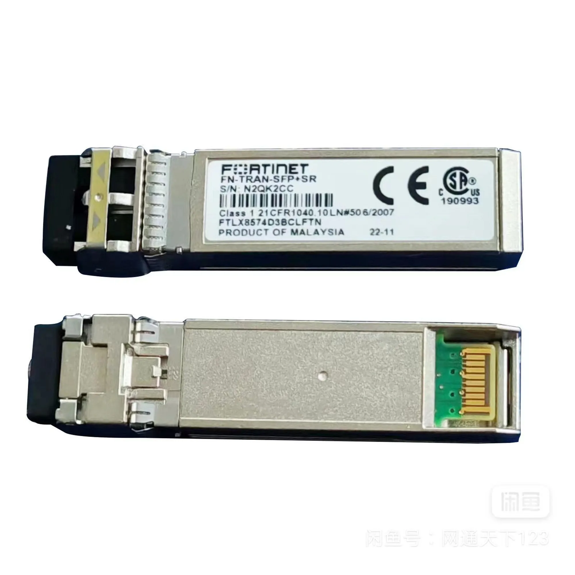 

Переходник FORTINET SFP+ 10G FN-TRAN-SFP+SR FTLX8574D3BCLFTN 850NM 10G оптоволоконный трансивер