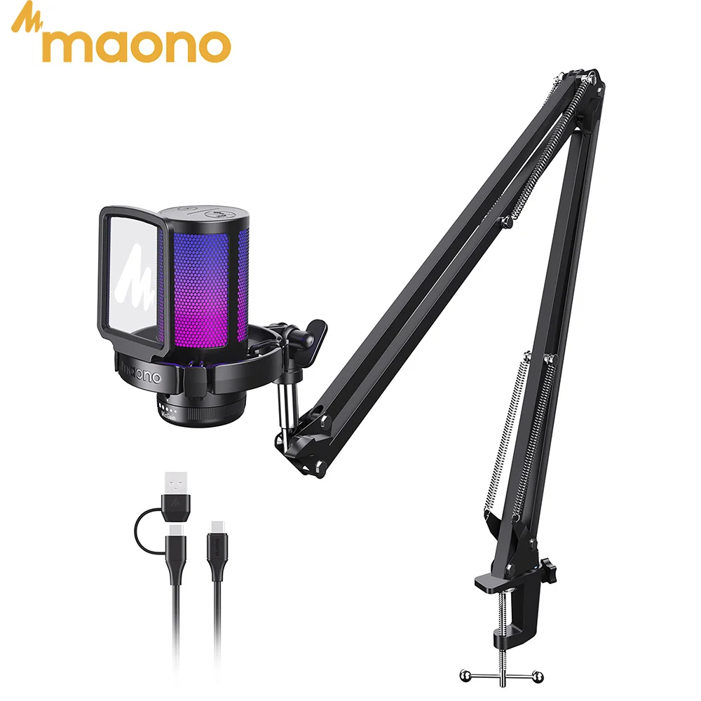 maono DGM20S USB Gaming Microphone with RGB Lights