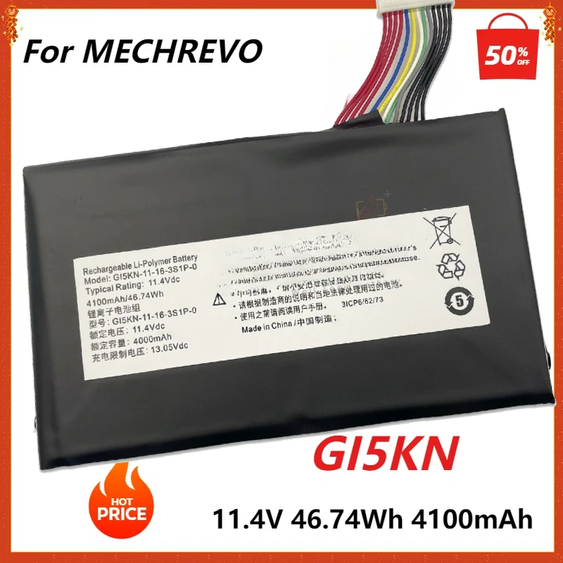 

Notebook Laptop Battery GI5KN GI5KN-11-16-3S1P-0 GI5KN- 00-13-3S1P-0 Laptop Bateria for MECHREVO Deep Sea Titan X1 X2 Series