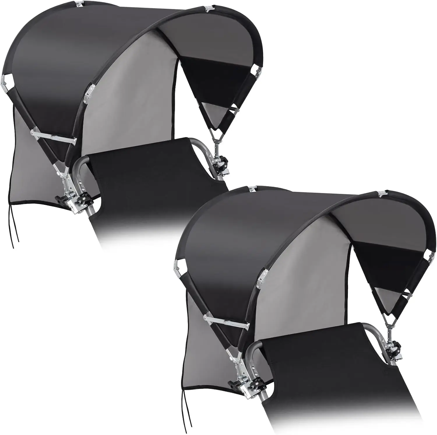 

Универсальный зонт-навес для стула, защита от солнца UPF 50+ с регулируемым креплением для пляжа, кемпинга, газона и инвалидных кресел - 2 штуки в упаковке