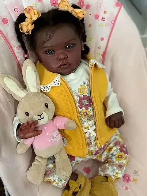 DLS – bébé Chantal Reborn personnalisé de 22 pouces, approvisionnement limité, avec cheveux enracinés à la main, poupée déjà finie avec différentes robes