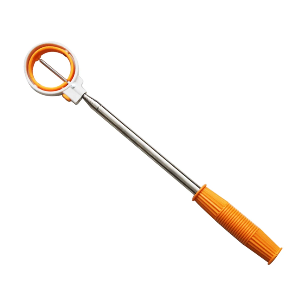 Golf Ball Retriever 8 Sections Golf Ball Retriever Rubber Grip Stainless Steel Shaft Extendable Golf Ball Pick Up Grabber Tool