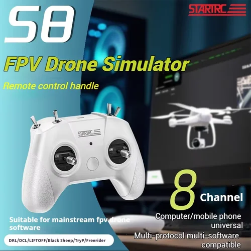 Simulador de vuelo S8 para juegos DRL/DCL/LIFTOFF/UNCRASHED/ TryPFPV/Freerider, simulador de entrenamiento de drones, Control remoto de mano