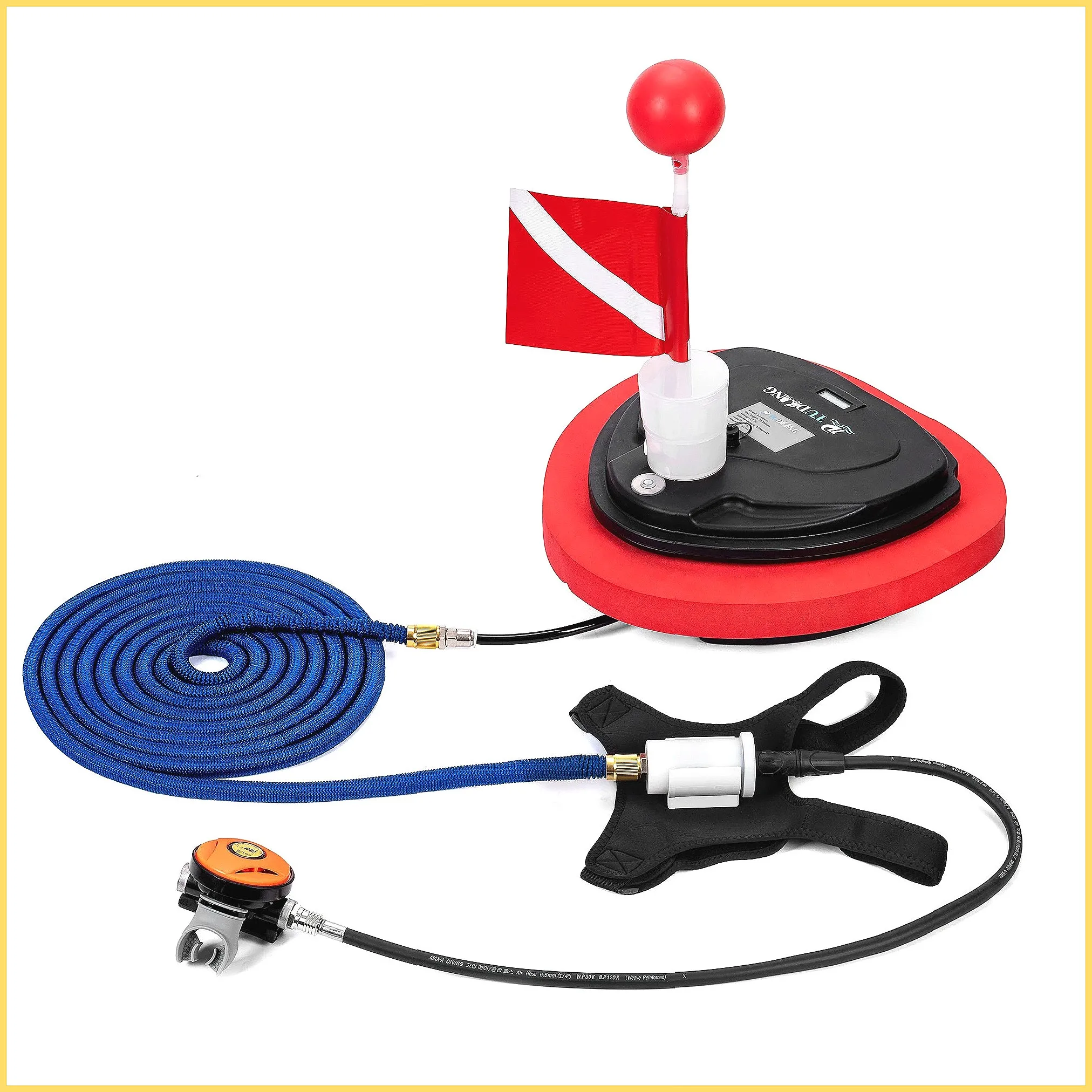 TUXING Portable Scuba Diving Snorkel - Tankless Rechargeable Ventilator, Waterproof for 10M Depth