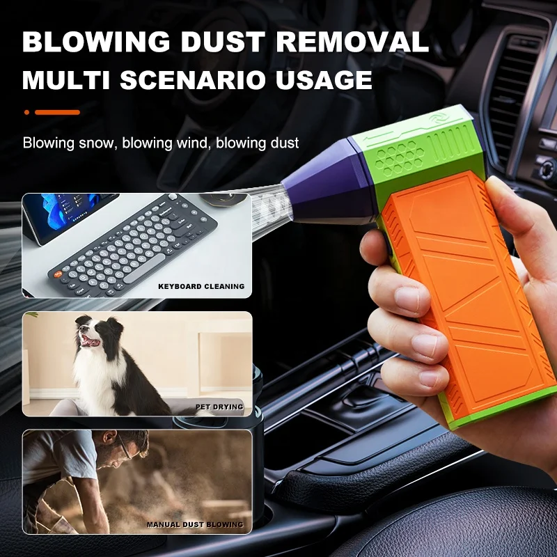 Industrial  Electric Violent Fan 130000RPM PC Keyboard Car Air Blower Cleaner Turbine Car Cleaning Tools 6000mAh