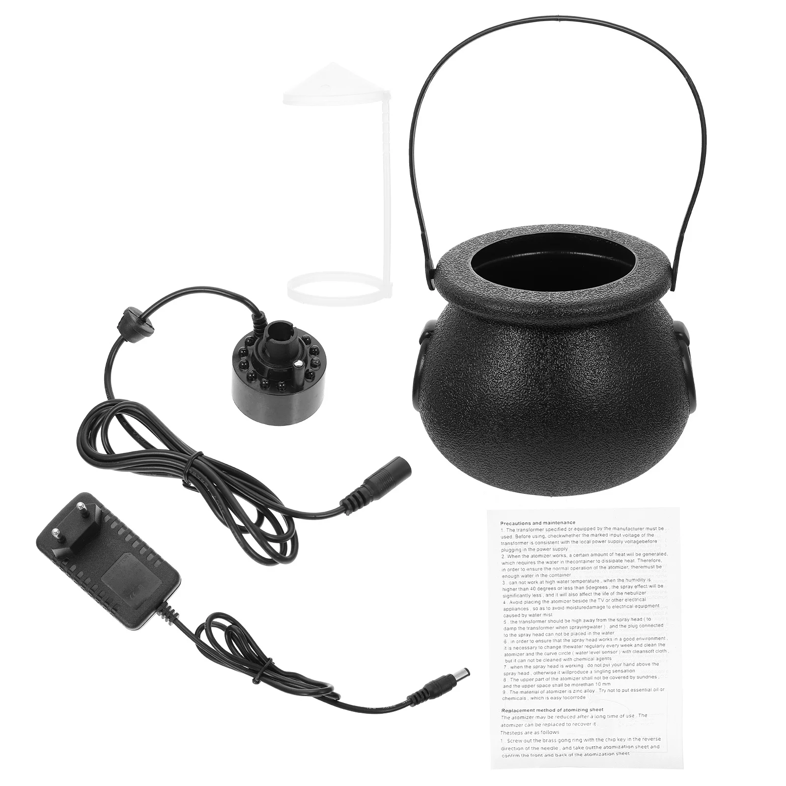 

1Set Halloween Mist Maker Fogger Witch Cauldron LED Fog Maker Halloween Party Home Decor Fogger with Witch Cauldron