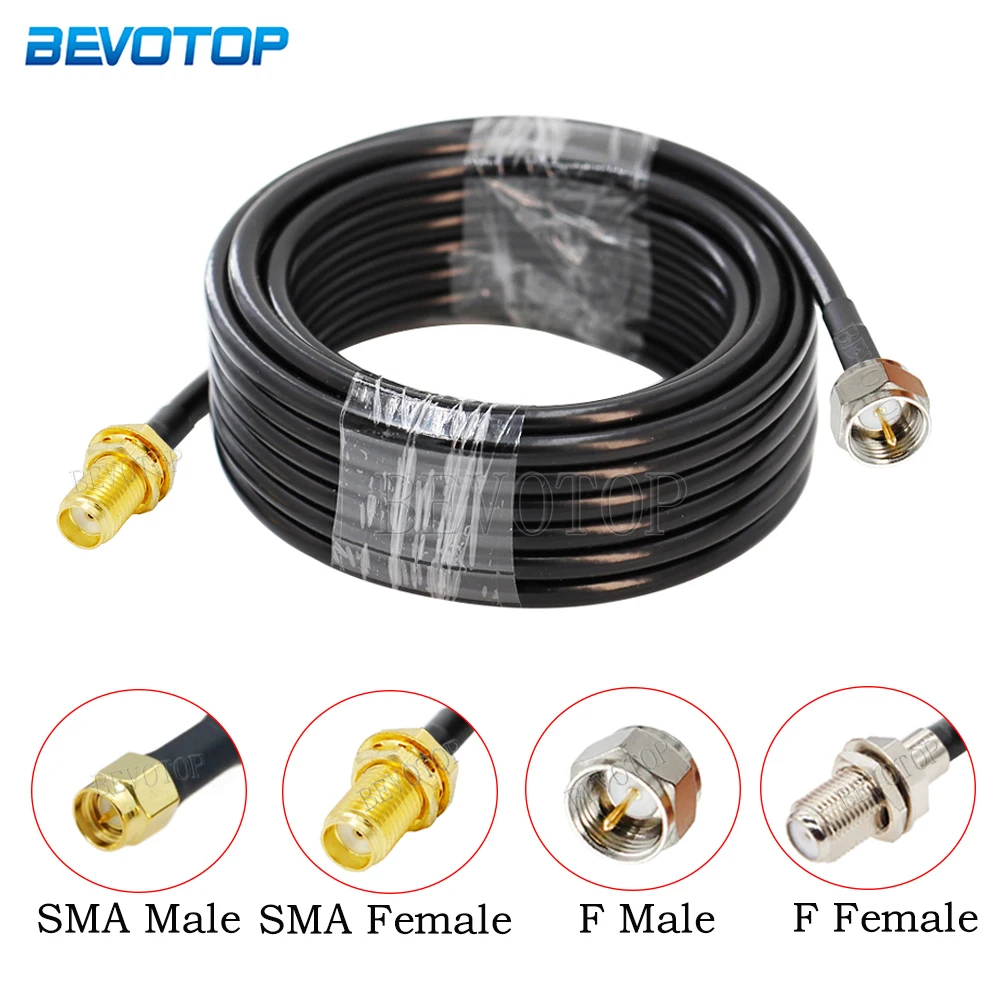 

SMA Female to F Male Female Connector RG58 Cable 50-3 Ohm RF Coaxial TV Antenna Adapter RF Coaxial Extension Cord Pigtail Jumper