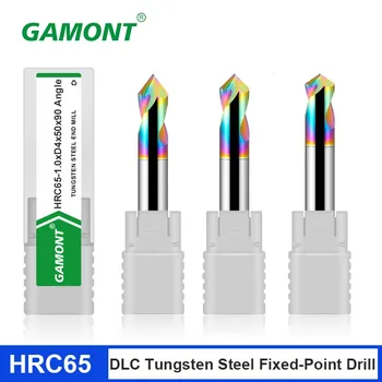 GAMONT-Fresa de biselado de acero de tungsteno HRC65 herramienta de fresado de chaflán revestimiento colorido CNC aluminio 60 ° 90 ° 120 °