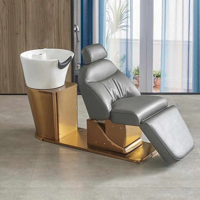 

Multifunctional electric shampoo massage bed