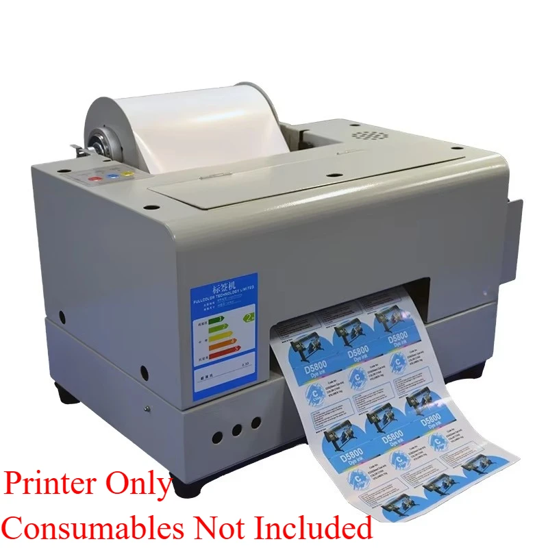 Roll Fed Digital Color Label Sticker Printer Pigment Ink 210mm Wide Automatic