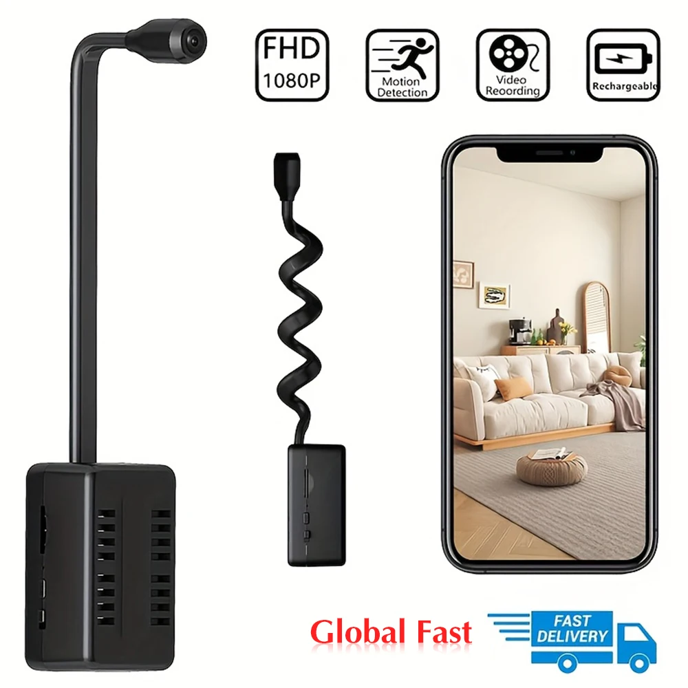 

HD 1080P Mini WiFi Camera Wireless Indoor Security Camera Surveillance IP Camera Video Recorder Baby Monitor 2100mAh Battery Cam