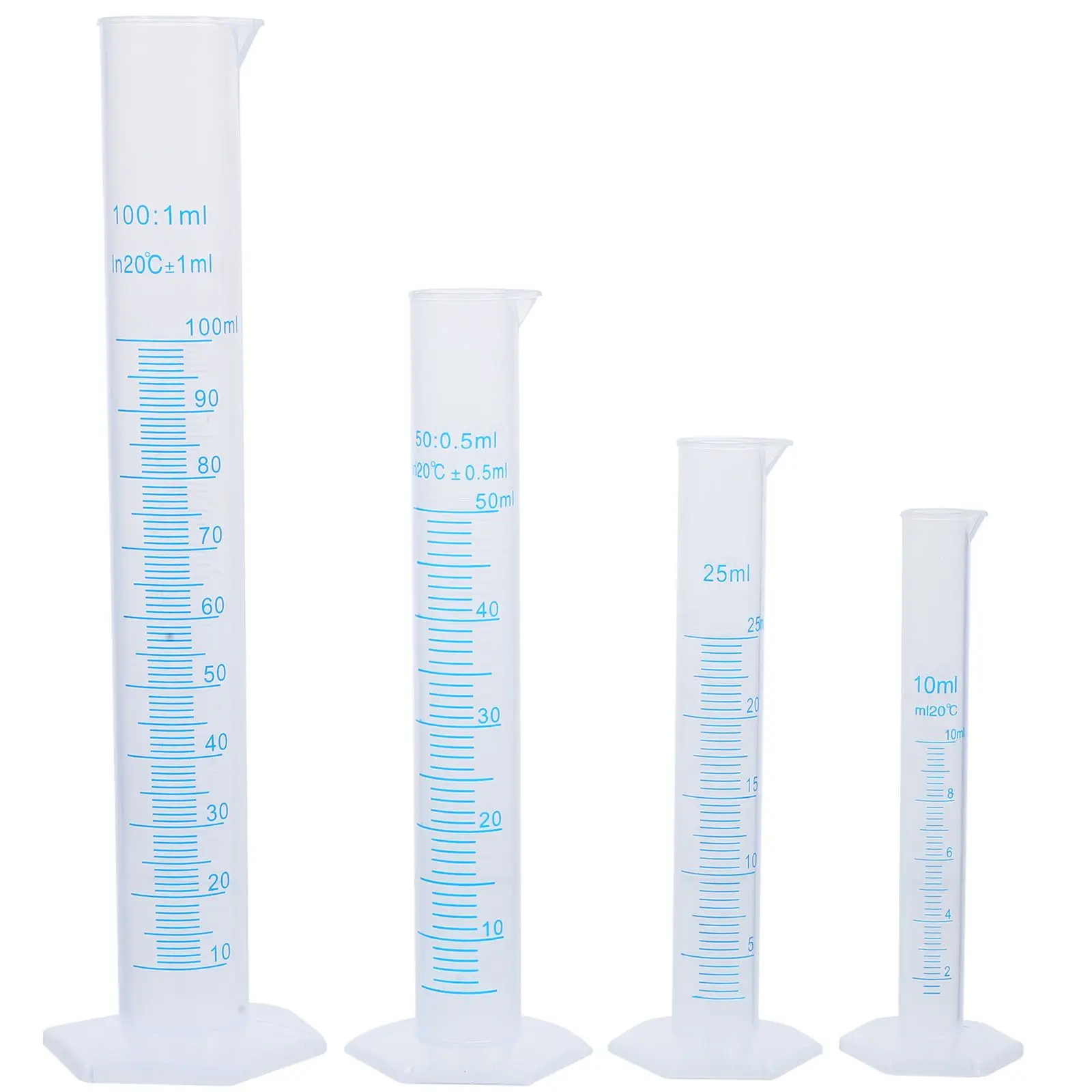 

4PCS Measuring Cups Sufficient Laboratory Gauge Professional Tools Trial Tube Transparent Sturdy Cylinder for Measurement Usage