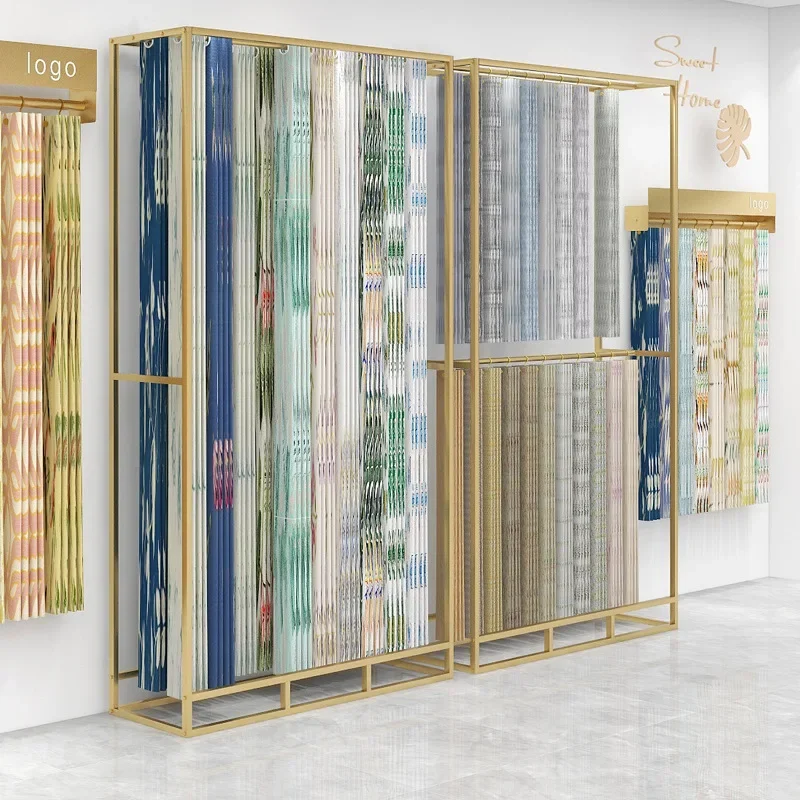 Curtain shop large display rack high-end exhibition hall exhibition home textile fabric elevator large sample rack