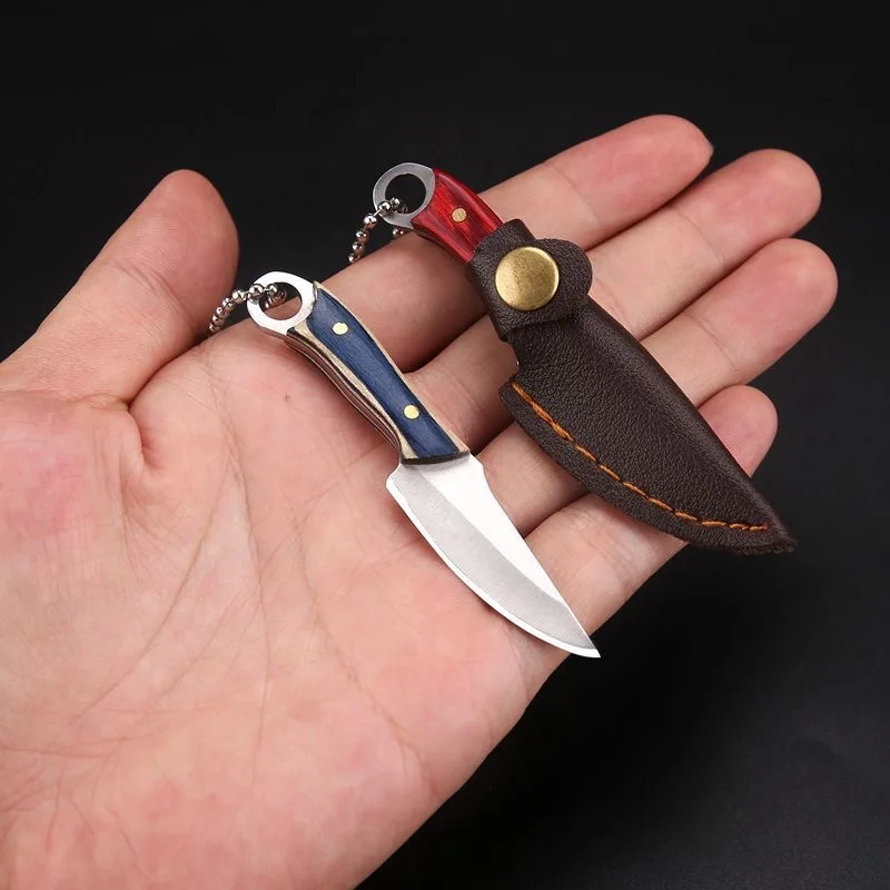 Colorful Mini Knife with Scabbard, V-Shaped Blade, Suitable for Opening EDC, Parcels and Letters