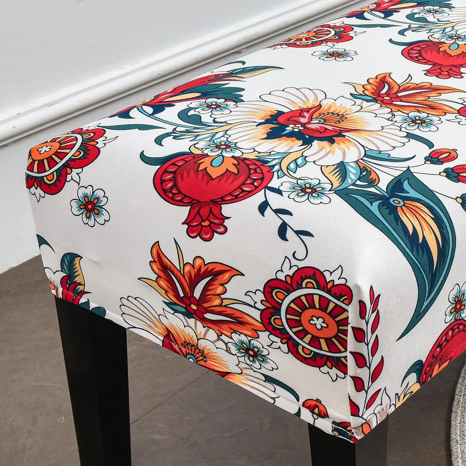 Bench Ironing Required Furniture Skid Resistant Washable High Stretch Seat Cushion Cover for Upholstered Bench