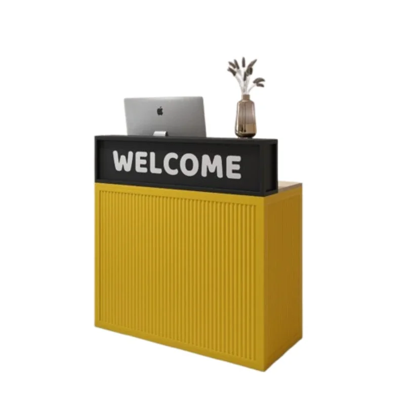 #Luxury Beauty Reception Desk Nordic Display Vintage Reception Desk Modern Office Salon Aesthetic Bancone Commercial Furniture