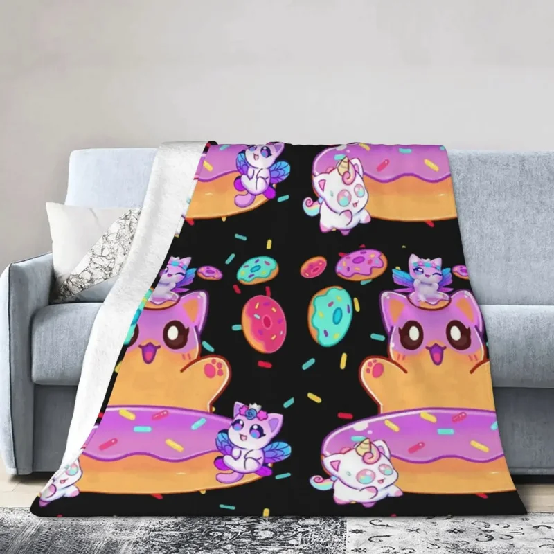 Aphmau Meow Plushies Anime Cats Blankets Soft Warm Flannel Throw Blanket Plush for Bed Living room Picnic Travel Home Sofa