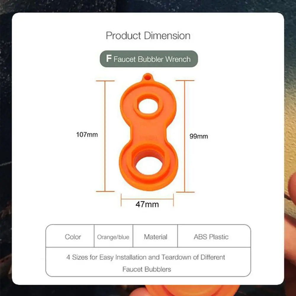 Aerators Plastic Spanner Faucet Aerator Detached Universal Splash Filter Install Spanner