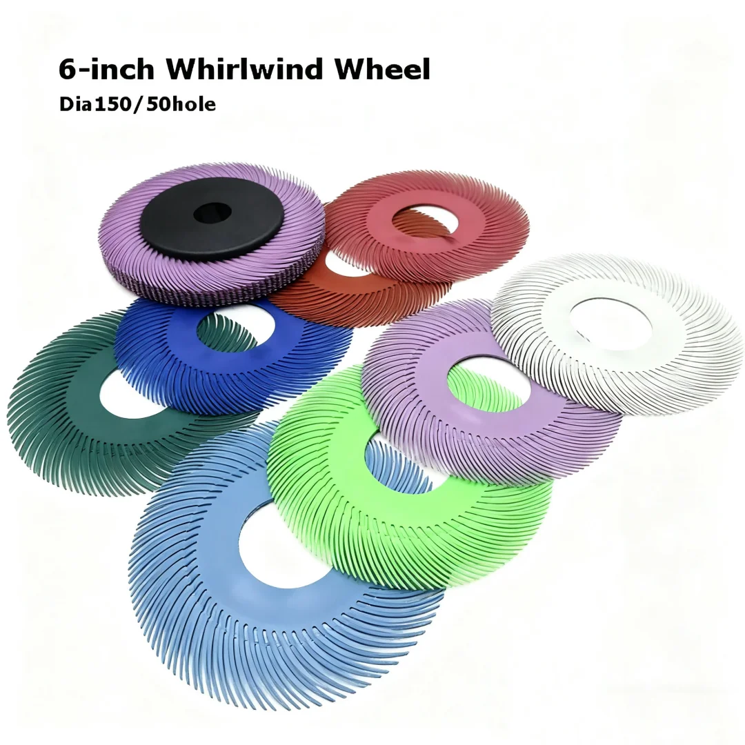 

6-дюймовый вихревой шлифовальный круг, песчаная проволока, колесо для магния/титана/алюминиевого сплава, автозапчасти, полировка канавок