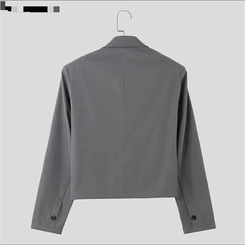 High-quality grey spring and autumn business suits, custom-sized single-layer fashionable men's extra-large coat