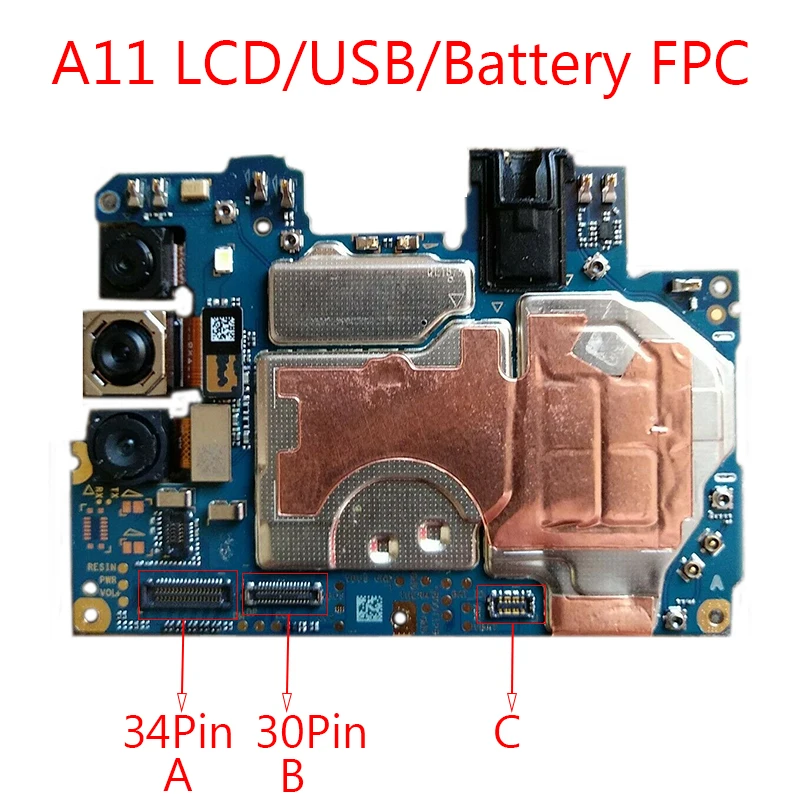 10PCS for Samsung A11 A115F A115A A115U M11 M115F A115W  Battery LCD Display USB Charger Charging Touch FPC Connector On Board