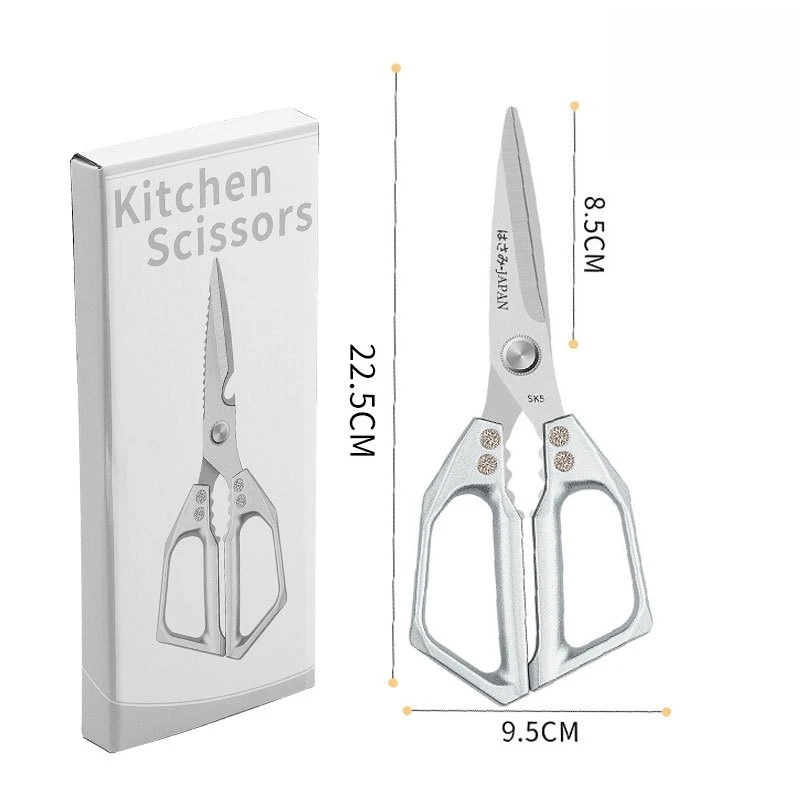 

High Quality Multifunctional Kitchen Scissors Chicken Bone Scissors Fish Scale Scraper Bottle Opener Walnut Clip Kitchen Knife