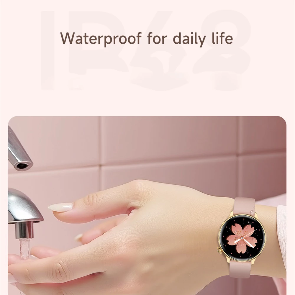 المرأة بلوتوث دعوة ساعة ذكية الرياضة اللياقة البدنية سيدة مقاوم للماء معدل ضربات القلب المعلومات الصحية تذكير فتاة الموسيقى Smartwatch #5