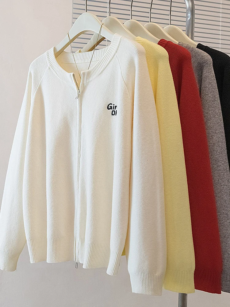 

plus Size Women's Knitted Sweater Color Loose Fit Thick Long Sleeve round Neck Fashionable Inner Wear for Autumn