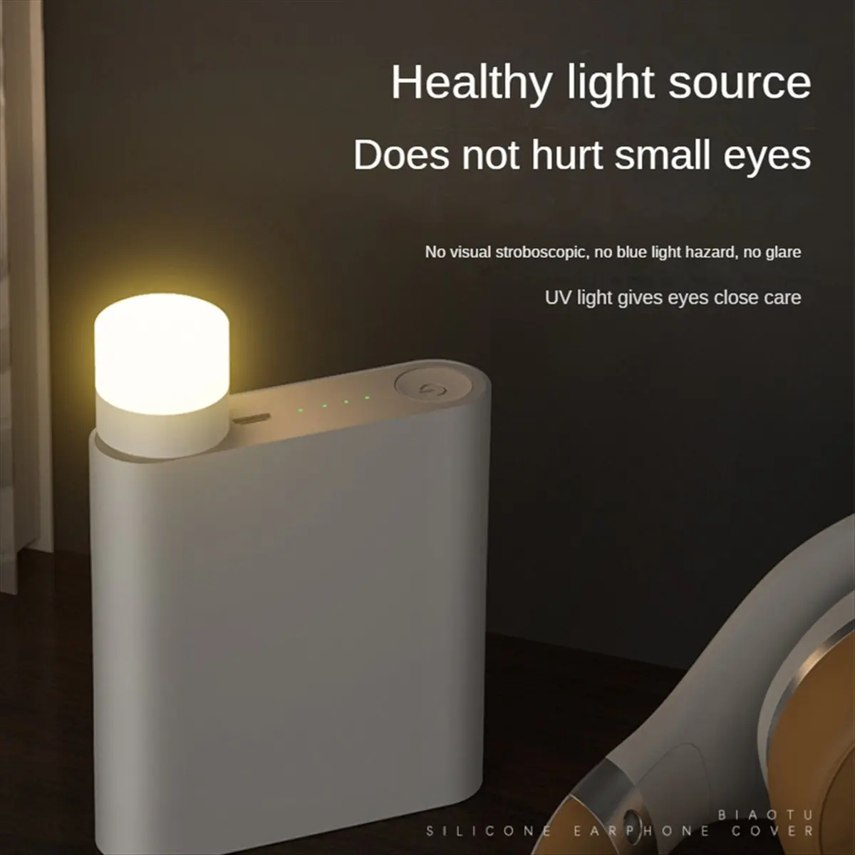 [On Sale]10Pcs Mini USB Night Light Eye Protection Book Reading Light USB Plug Computer Mobile Power LED Night Lamp,Warm Light