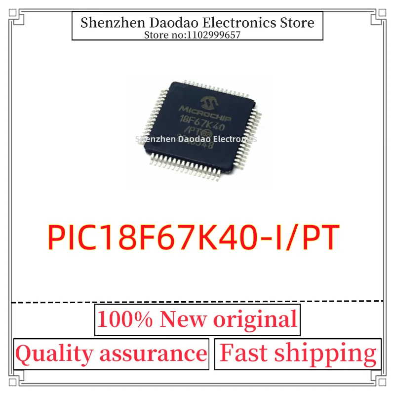 

PIC18F67K40-I/PT PIC18F67K40 I PT QFP-64 Microcontroller chip IC new original