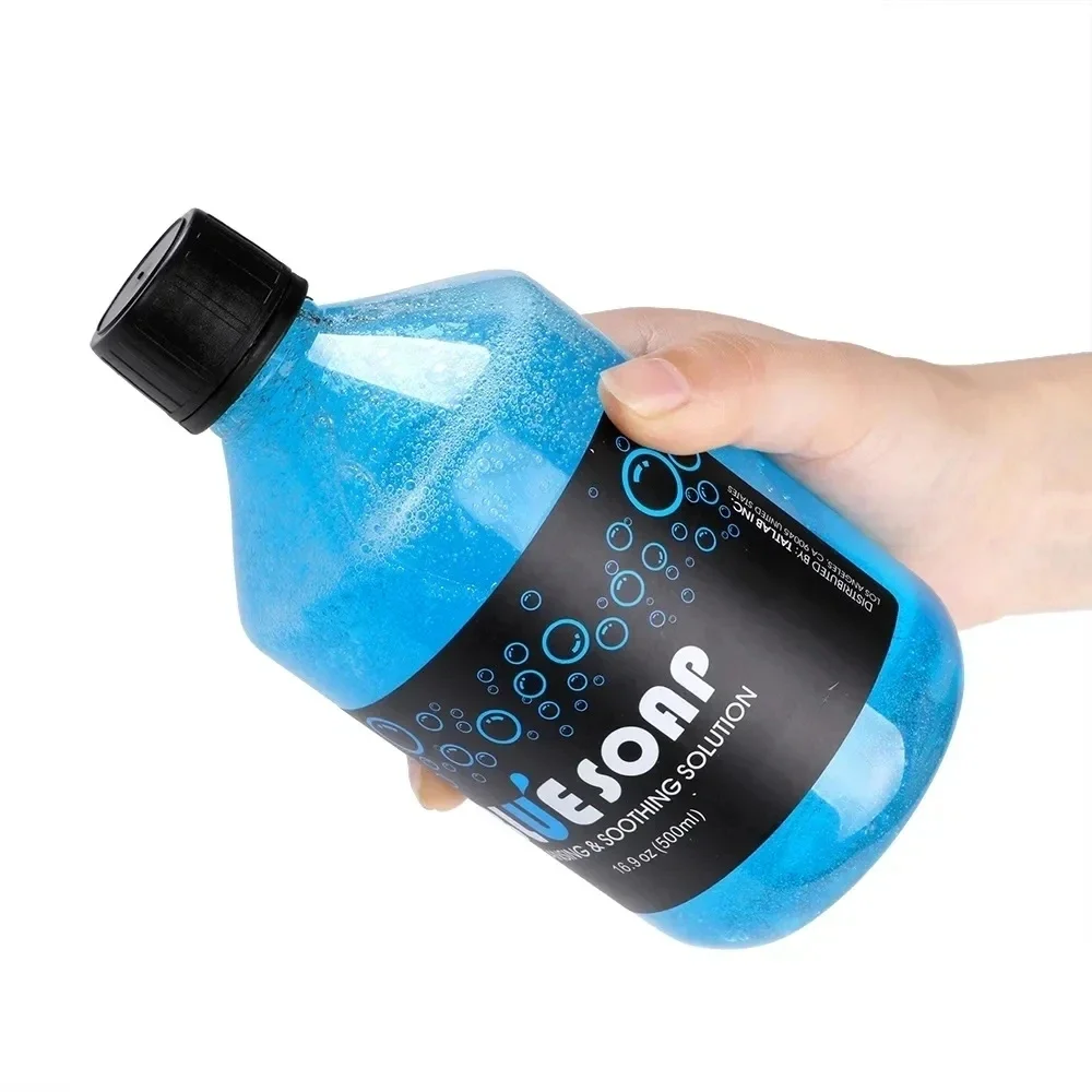 500/40ml Concentrating Tattoo Green Soap Blue Soap Mild Tattoo Cleaning Soothing Aftercare Solution Liquid Soap for Tattoo Salon