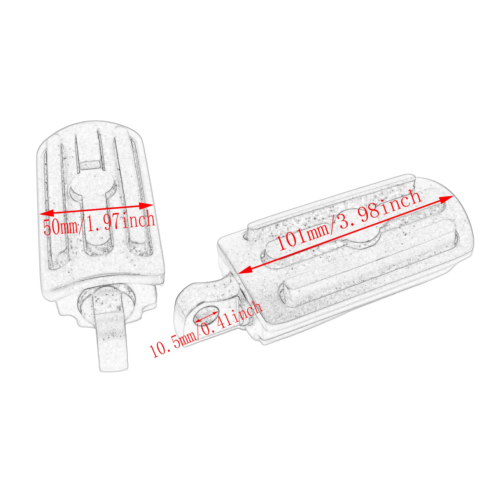 Motorcycle Black/Chrome Foot Rest Highway Foot Pegs Aluminum For Harley Dyna Sportster XL Softail Breakout Touring Street Glide