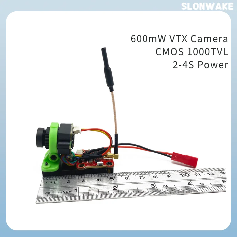 SLONWAKE ترقية 5.8 جيجا هرتز 48CH 600 ميجا واط قابل للتعديل FPV الارسال كاميرا CMOS 1000TVL FPV نظام ل أجهزة الاستقبال عن بعد FPV سباق الطائرة بدون طيار