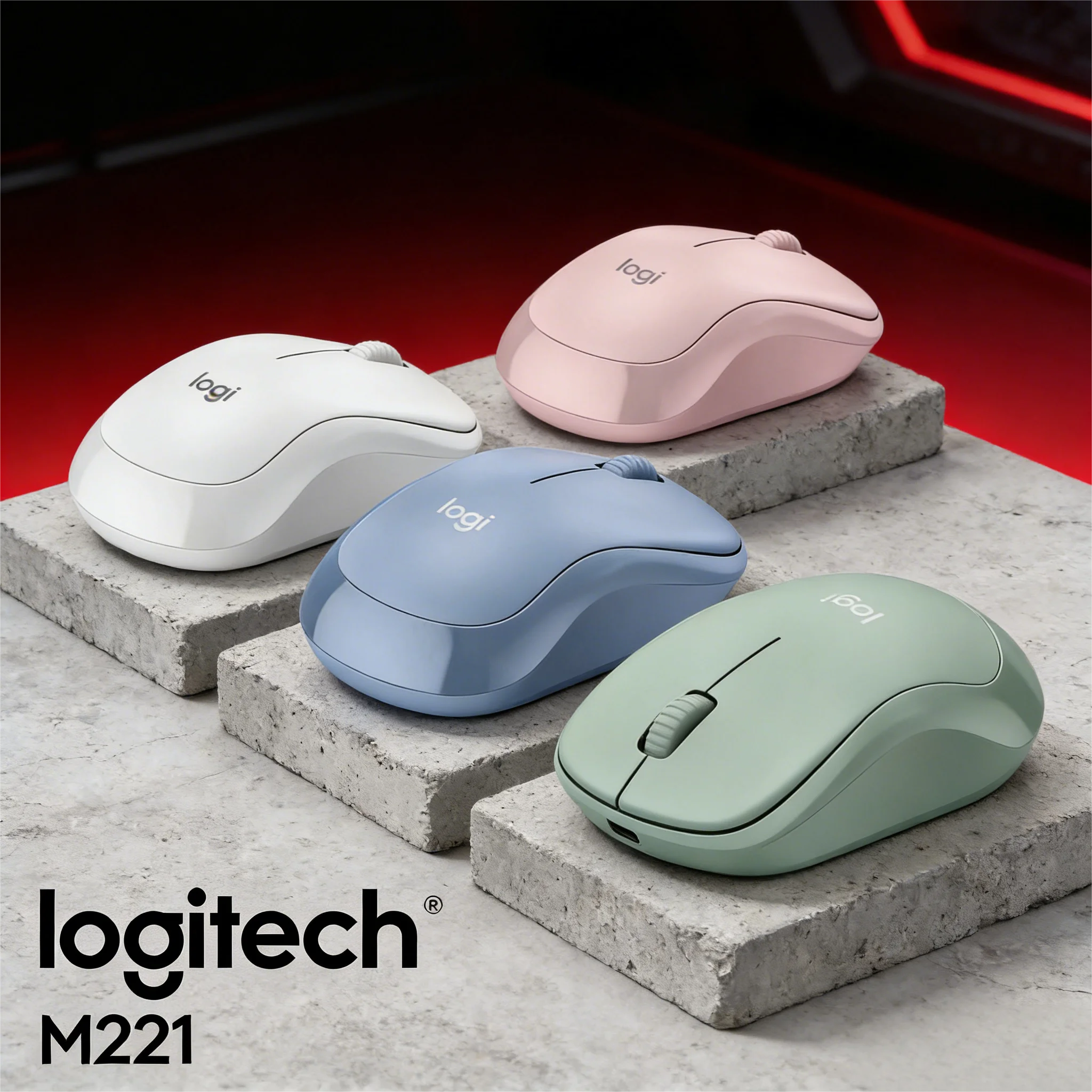 

Бесшумная USB-мышь Logitech M221, премиальное качество по низкой цене, компактная и портативная
