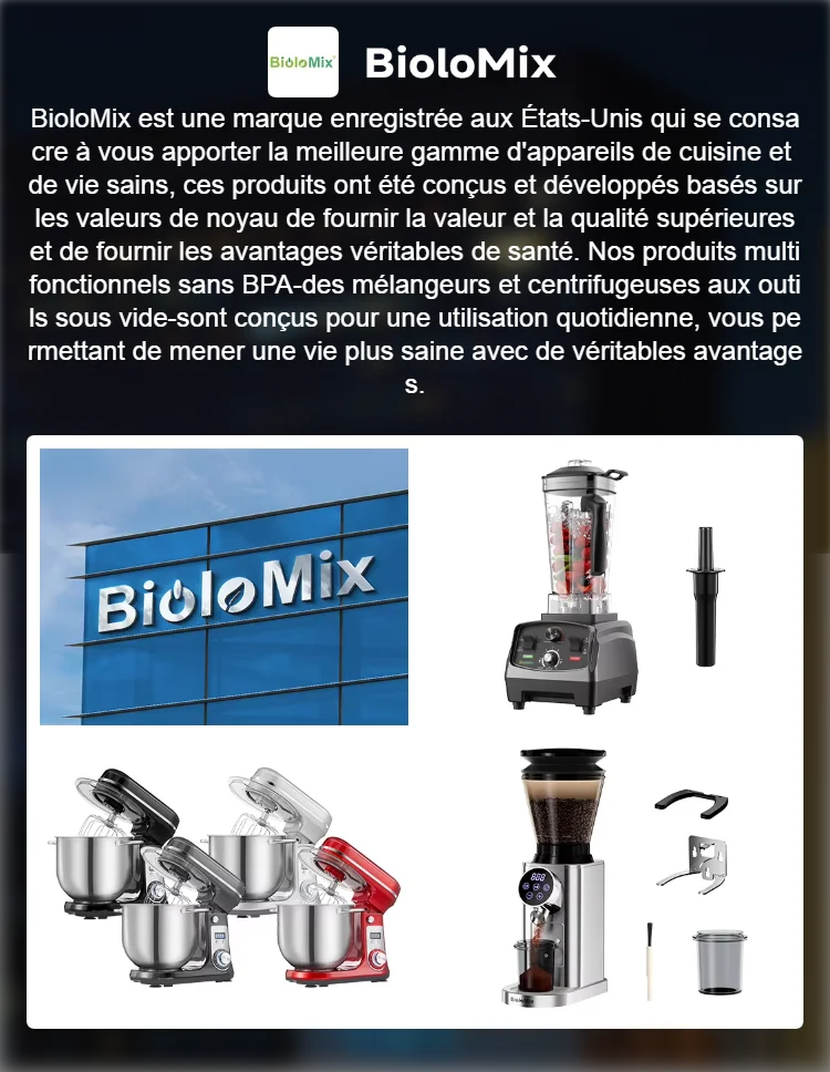 Test du Mixeur BioloMix : performance 2200W et 6 modes intelligents