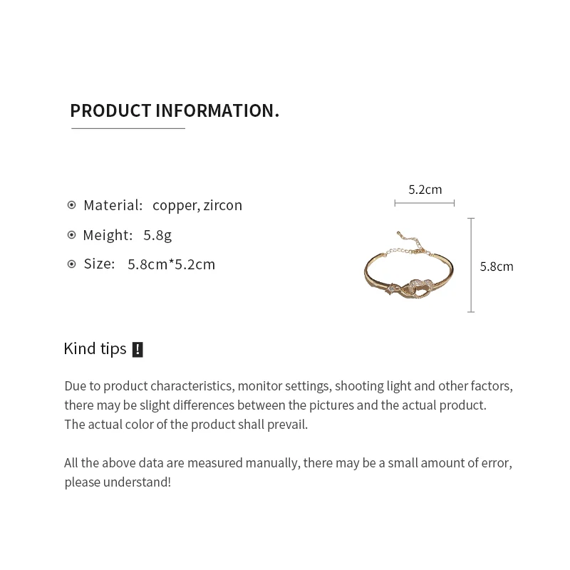 Peach Heart Love Bracelet Women\'s Fashion Temperament Zircon Bracelet Light Luxury Link Chain Bracelets Wristband Jewelry K-