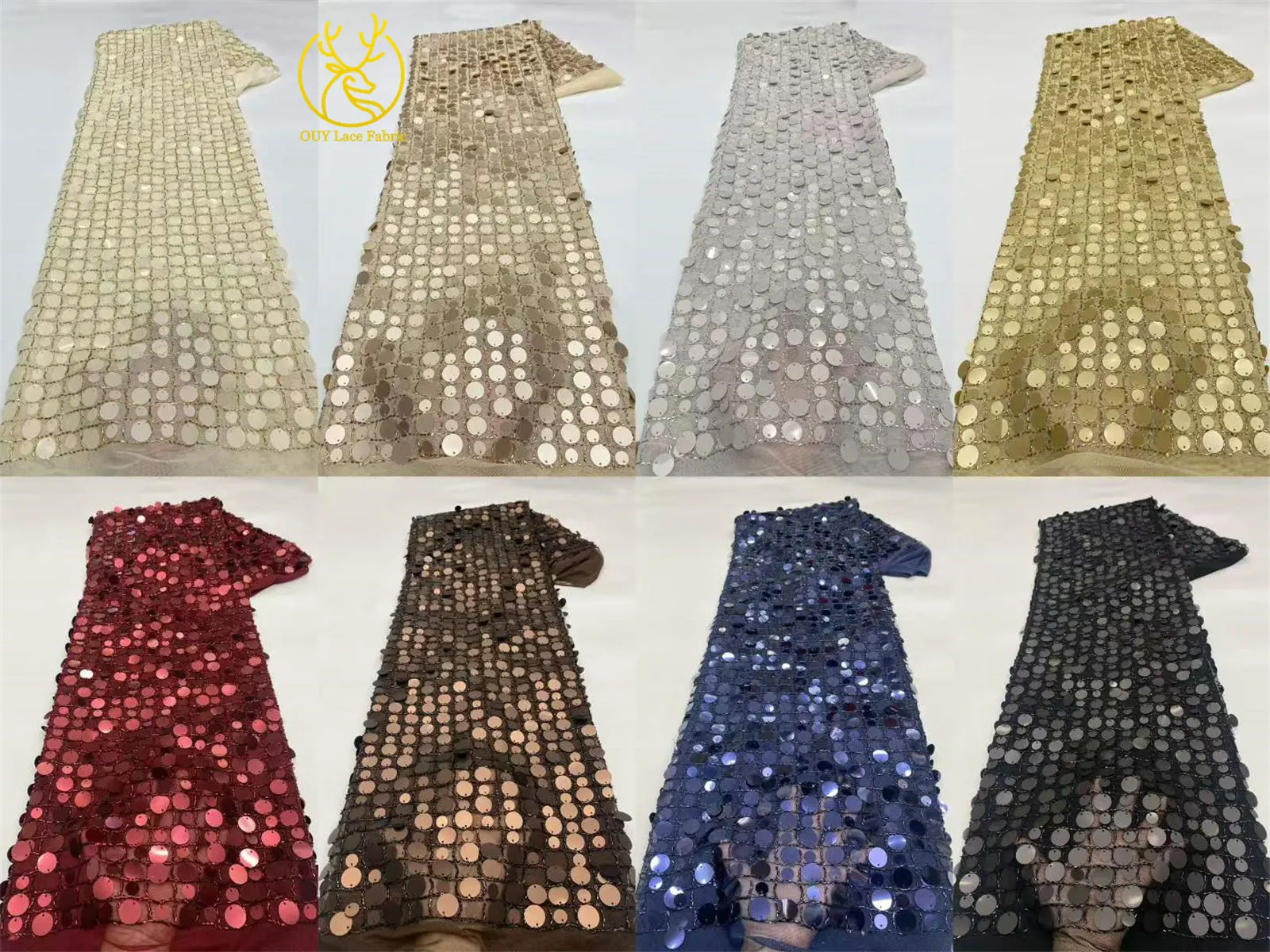 5 Yards Afrikanischer Pailletten-Spitzenstoff Weinrot Französischer Perlen-Tüll-Spitzenstoff Nigerianischer Netzspitzenstoff für Abendkleider – Detail 4