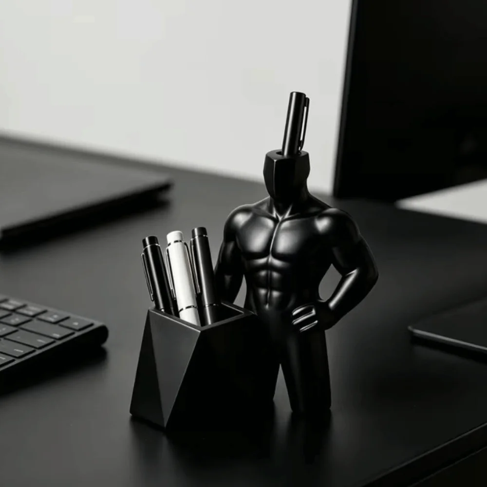 Novelty Gift 3D Printed Figurine Pen Holder Ornaments Home Decoration Storage Box Creative Funny Desk Organizer Home
