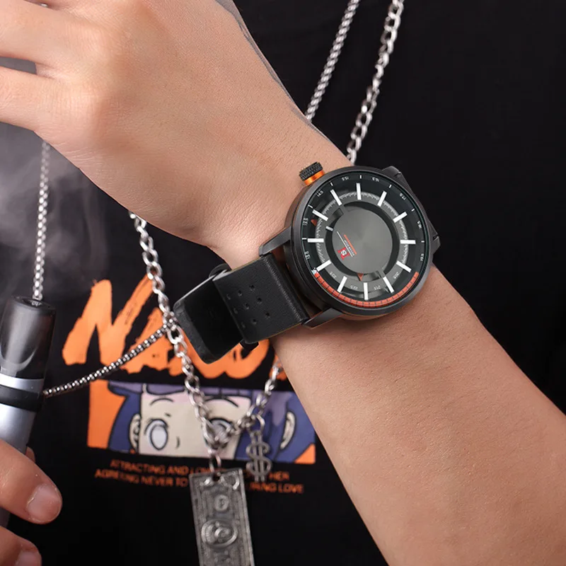 UTHAI CQ203 nuovo orologio sportivo da uomo con quadrante grande, tendenza della moda casual, orologio al quarzo impermeabile multifunzionale per uomo