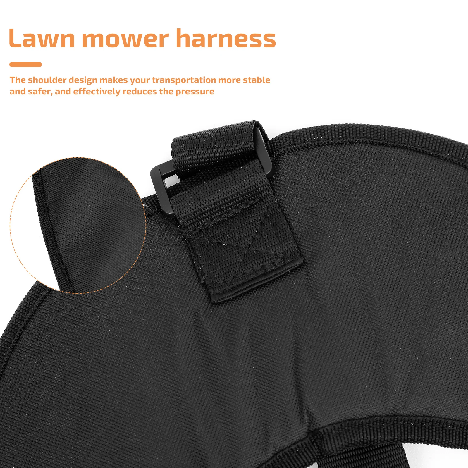 

Double Shoulder Padded Strap Grass Trimmer Harness Even Load Distribution Garden Tool Cloth Durable Stainless Steel Adjustable