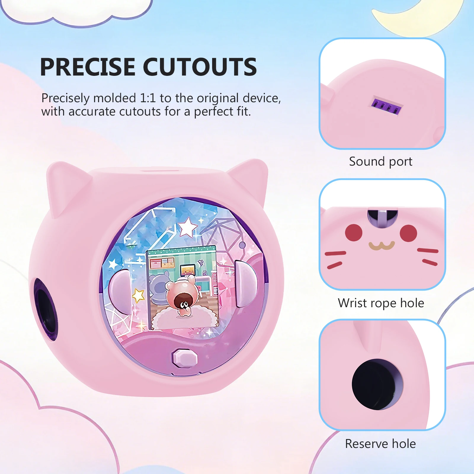 

Game Console Soft Cover Liquid Silicone Fall Resistant Cute Protective Cover Non-Slip For Takara Tomy Punirunes Games Accessory