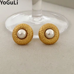 Fashion Jewelry Vintage Temperament Simulated Pearl Stud Earrings For Women Party Gifts