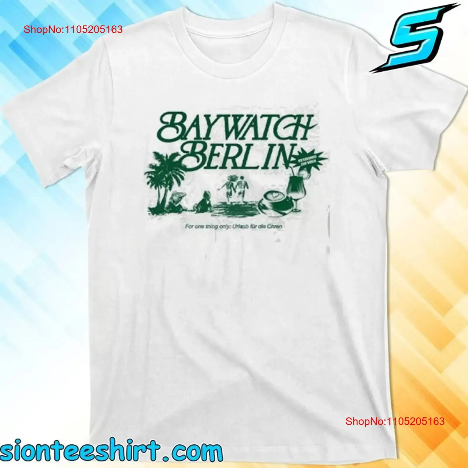 

Baywatch Berlin T Shirt vintage Washed homme fashion designer clothes Casual Stretched Comfortable graphic Stylish Soft
