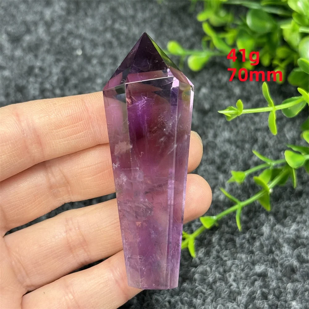 Natural Amethyst Wand Tip Reiki Energy Chakra Spiritual Healing Wizard Witchcraft Meditation Home Decor Gift