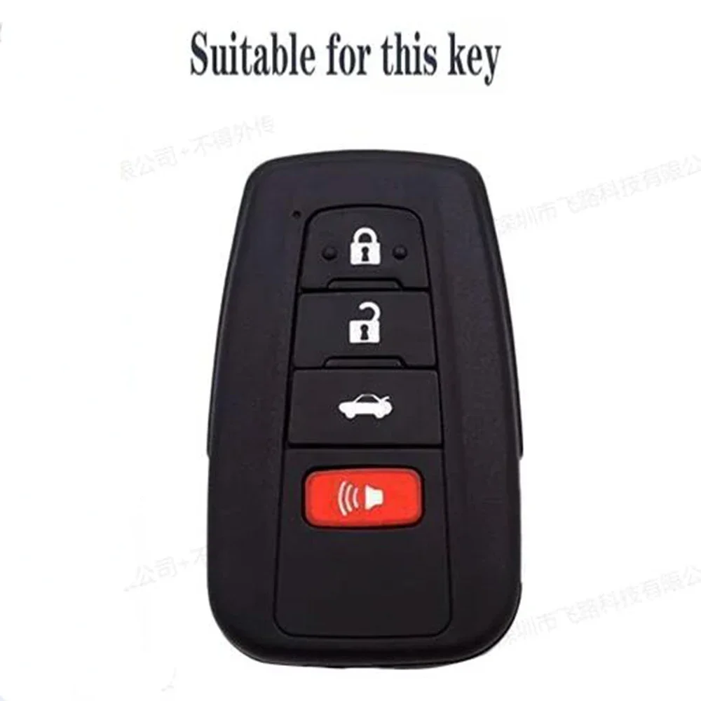 Silicone Remote Car Key Case Cover for Toyota CHR Camry Corolla RAV4 Highlander C-HR Prius Land Cruiser Prado Shell Accessories view 6